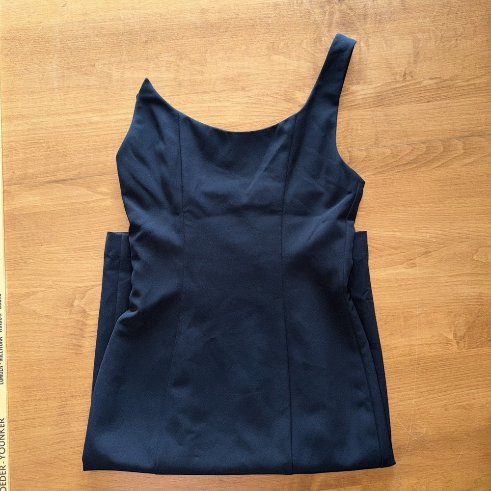 NWOT Black Halo Spice One Shoulder Leg Slit Sheath Dress in Black Size 2